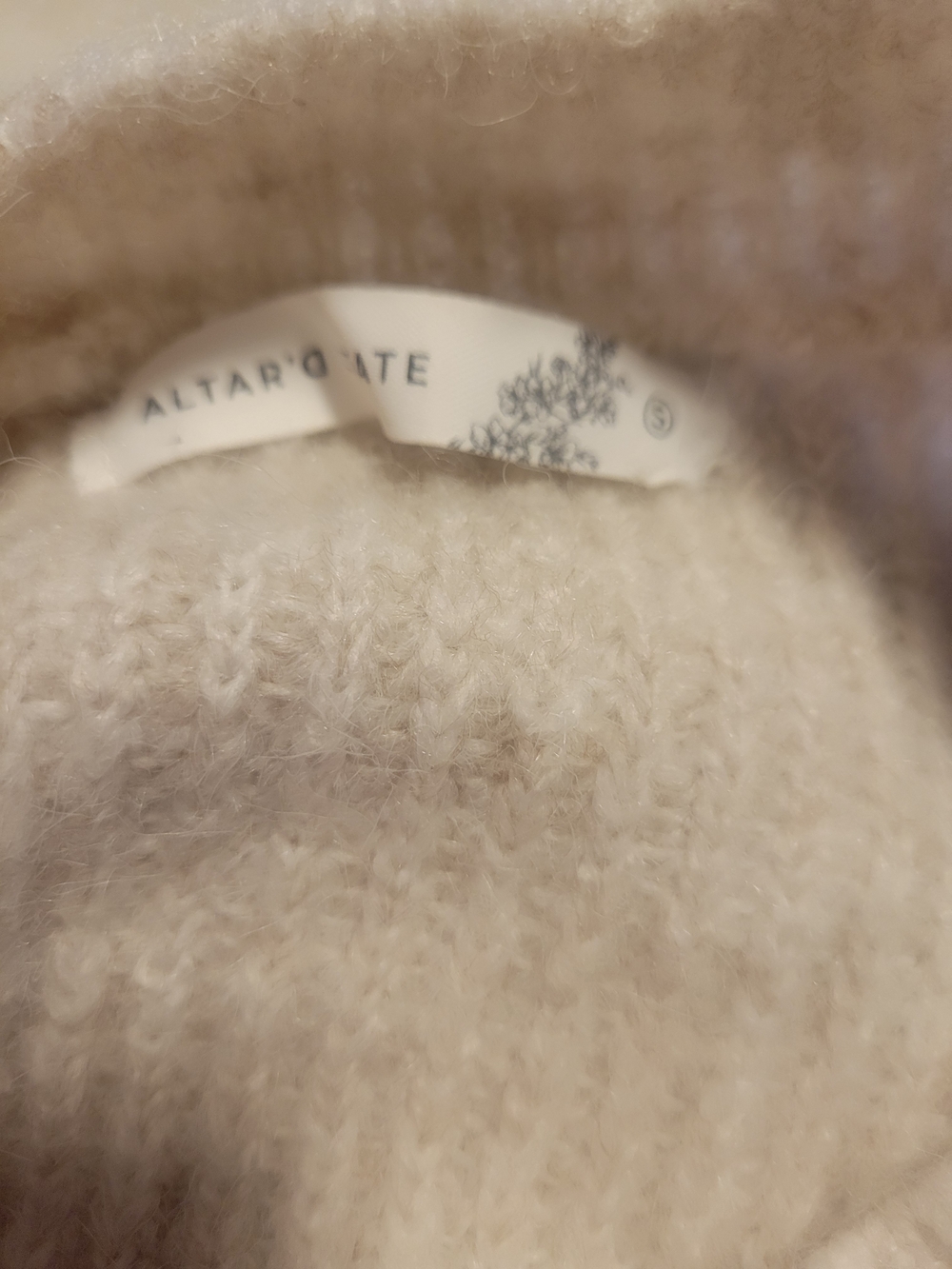 Altar'd State Cream Ribbed Pearl-Button Cardigan - Picture 4 of 4